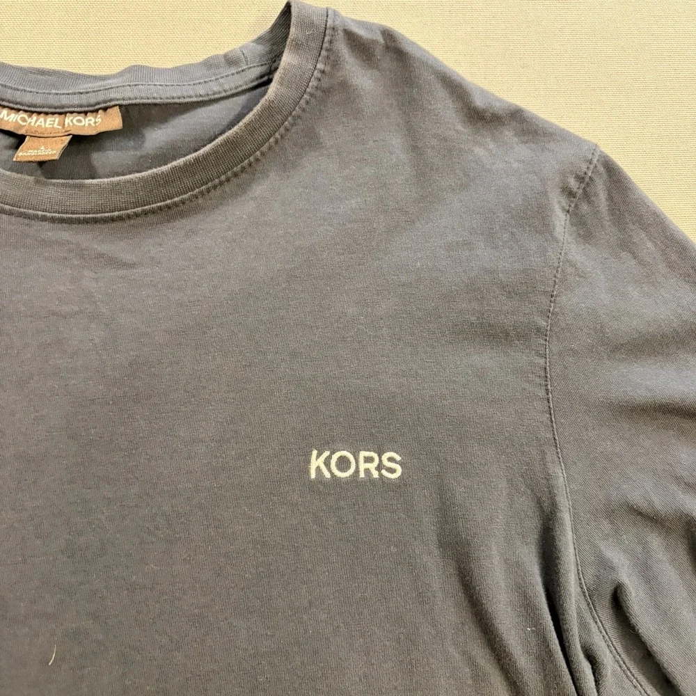 Michael Kors Mens T Shirt Large Blue KORS Logo Short Sleeve Tee
